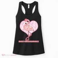 Breast Cancer Awareness Pink Flower Flamingo Women's Tank Top thumb 0