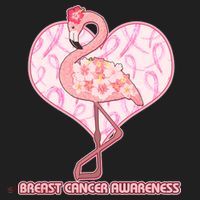 Breast Cancer Awareness Pink Flower Flamingo Golf Towel thumb 3