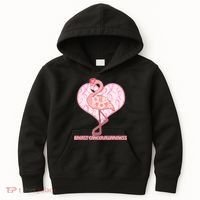 Breast Cancer Awareness Pink Flower Flamingo Kids Hoodie thumb 0
