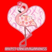 Breast Cancer Awareness Pink Flower Flamingo Santa Hat thumb 1