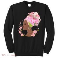 Breast Cancer Awareness Pink Flower Warrior Survivor Sweatshirt thumb 0