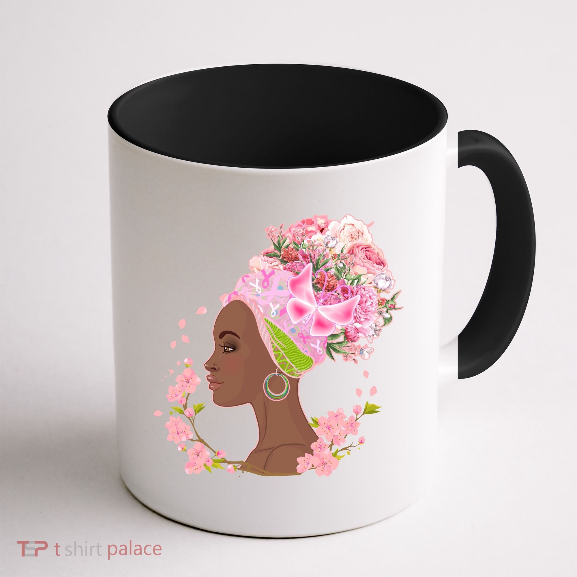 Breast Cancer Awareness Pink Flower Warrior Survivor Coffee Mug