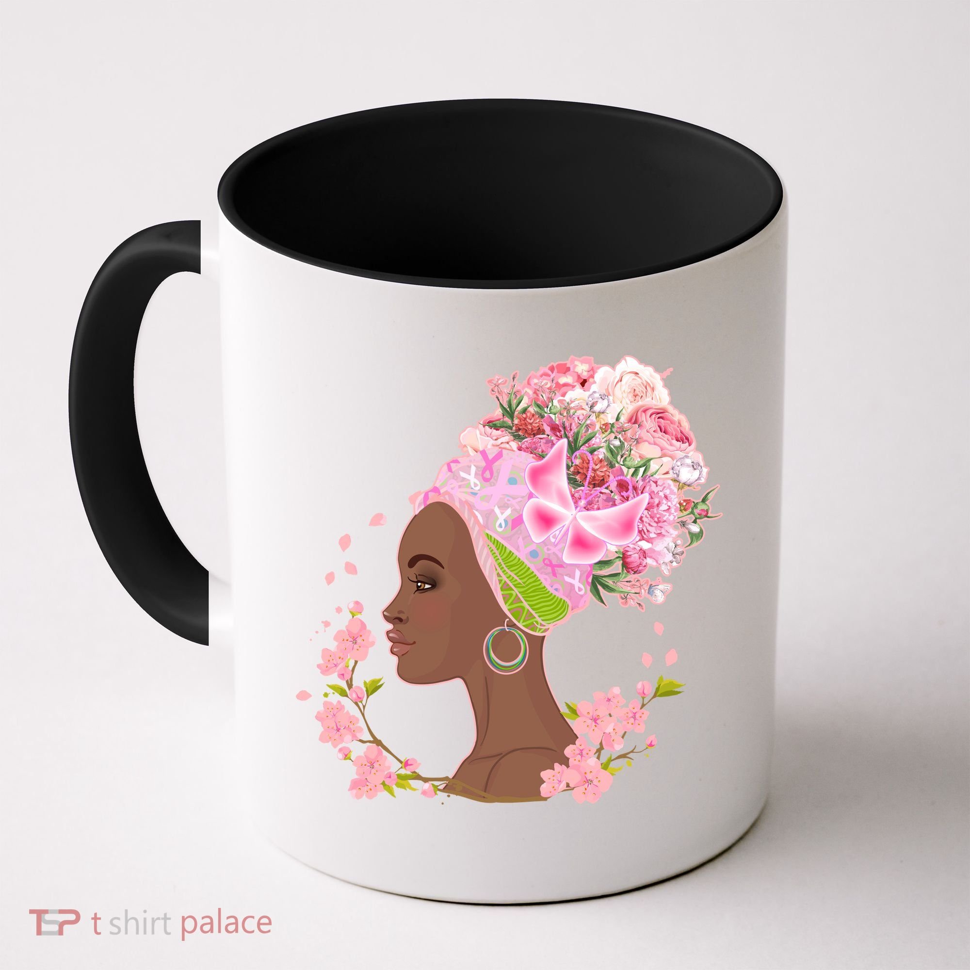 Breast Cancer Awareness Pink Flower Warrior Survivor Coffee Mug