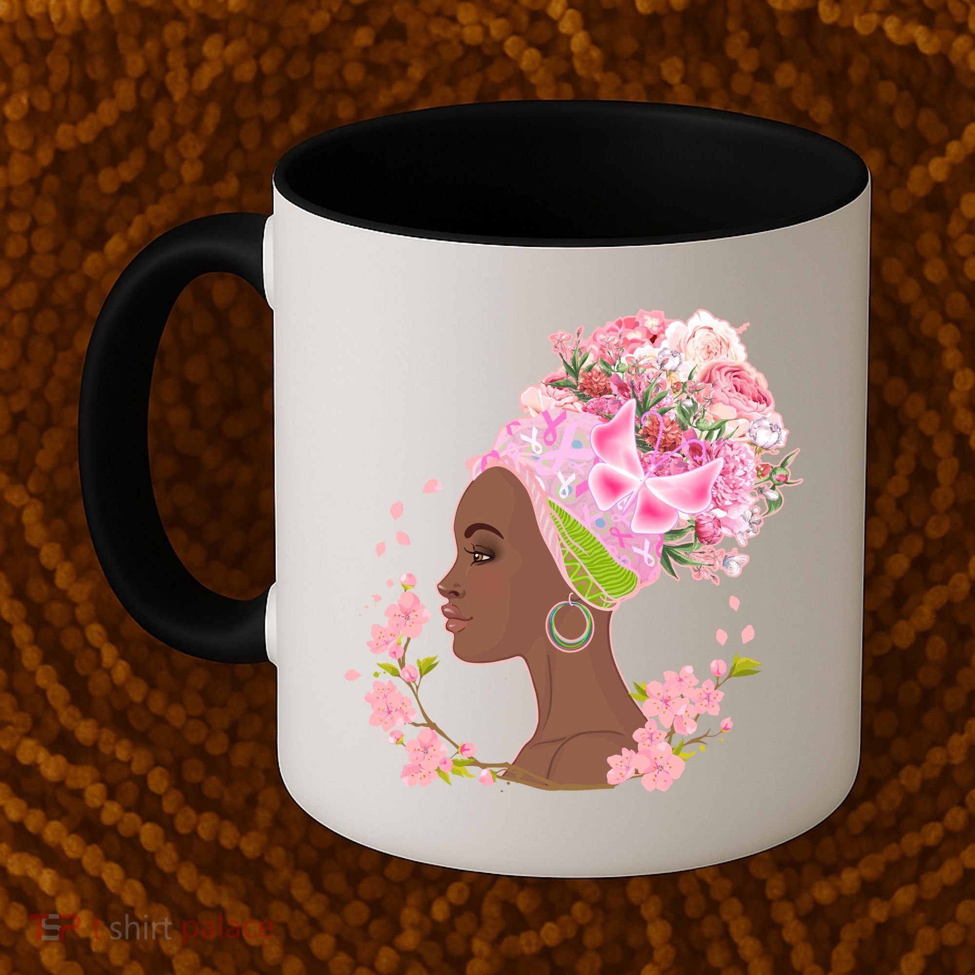 Breast Cancer Awareness Pink Flower Warrior Survivor Coffee Mug