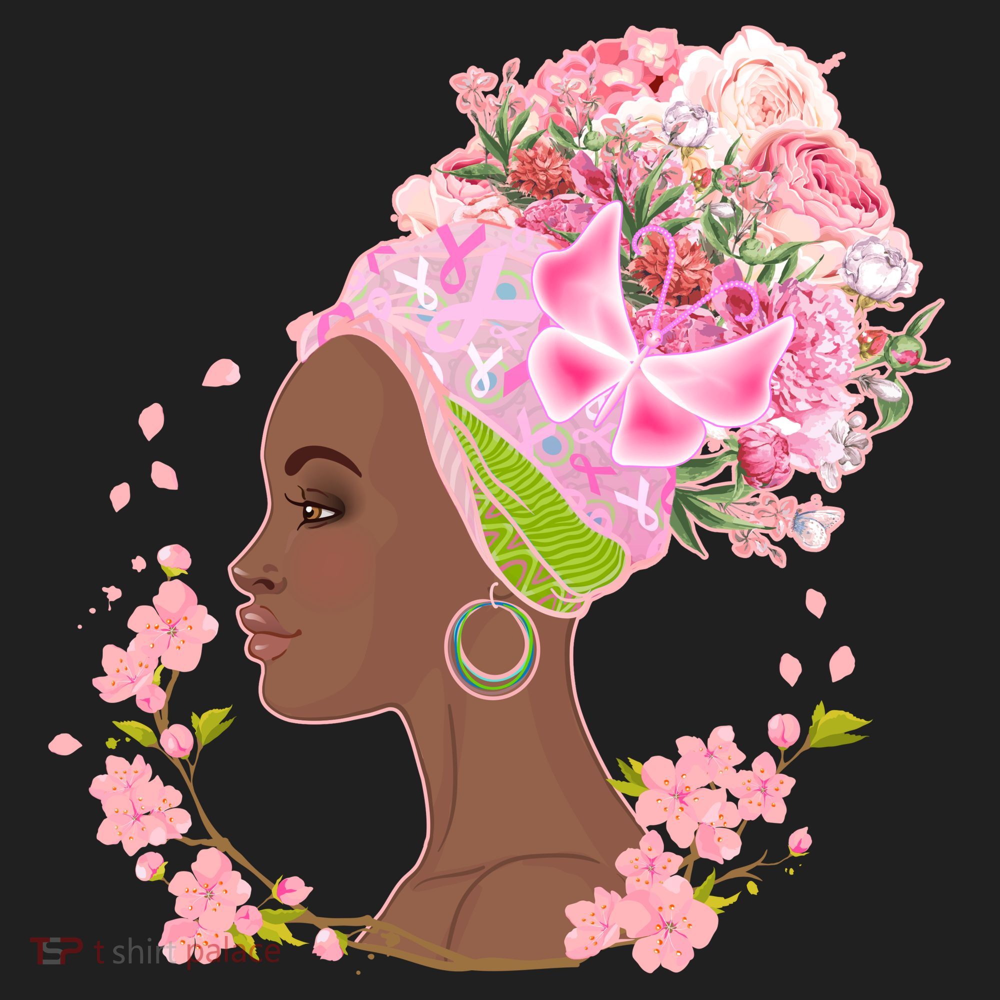 Breast Cancer Awareness Pink Flower Warrior Survivor Beanie