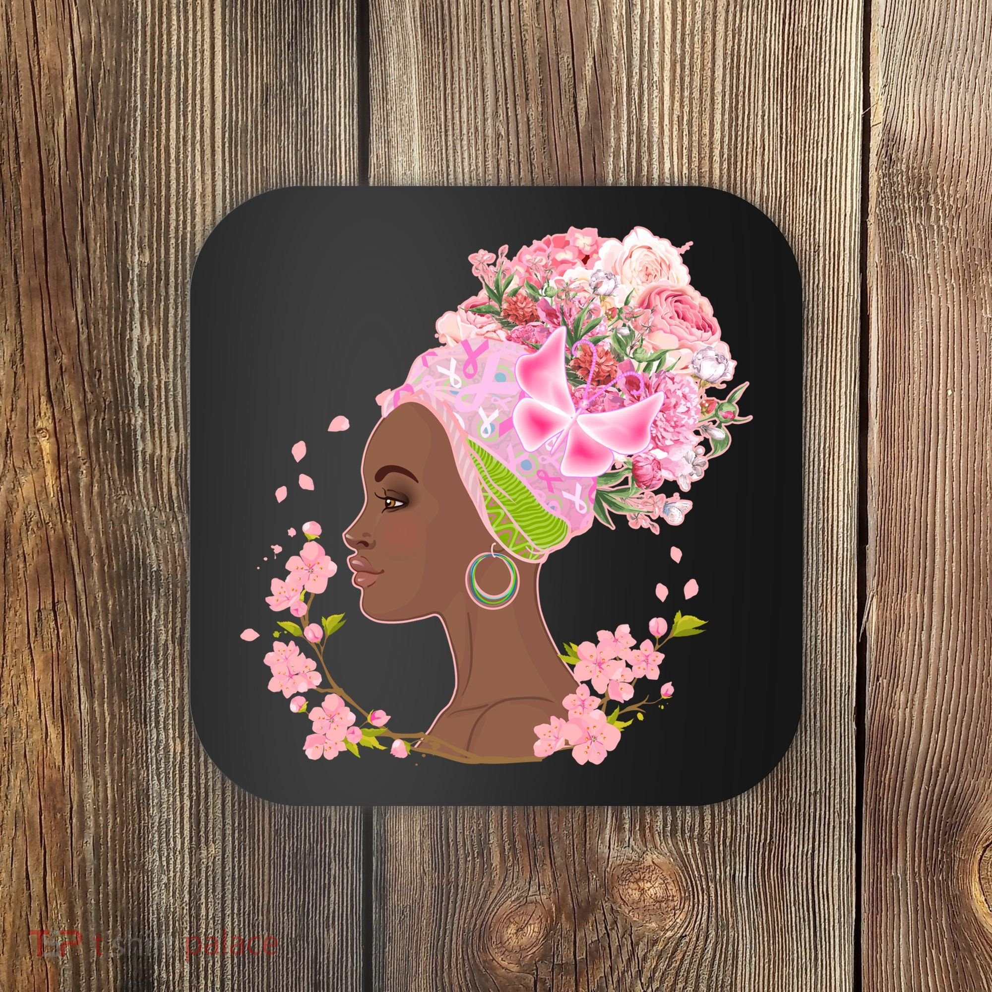 Breast Cancer Awareness Pink Flower Warrior Survivor Coaster
