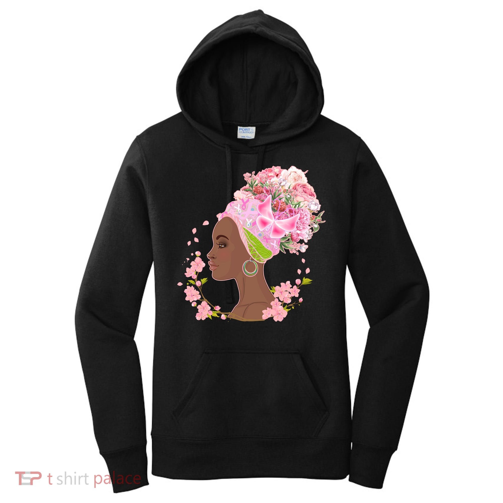 Breast Cancer Awareness Pink Flower Warrior Survivor Women's Hoodie