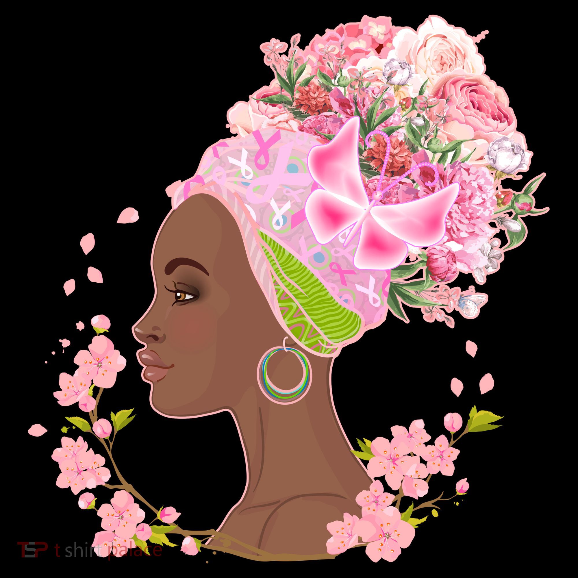 Breast Cancer Awareness Pink Flower Warrior Survivor Women's Hoodie