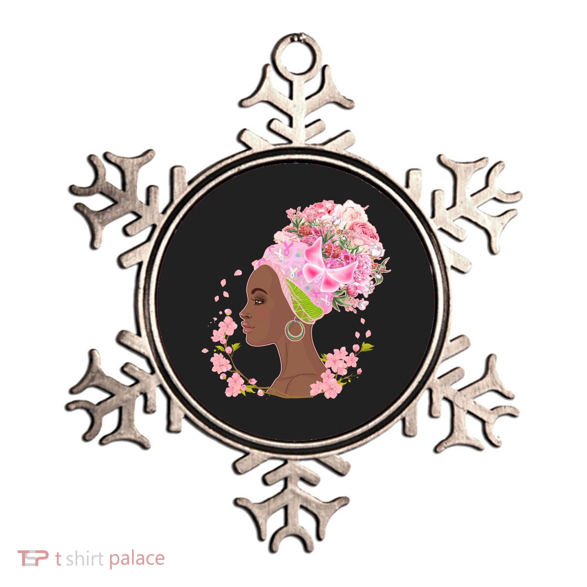 Breast Cancer Awareness Pink Flower Warrior Survivor Ornament