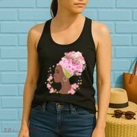 Breast Cancer Awareness Pink Flower Warrior Survivor Women's Tank Top thumb 2