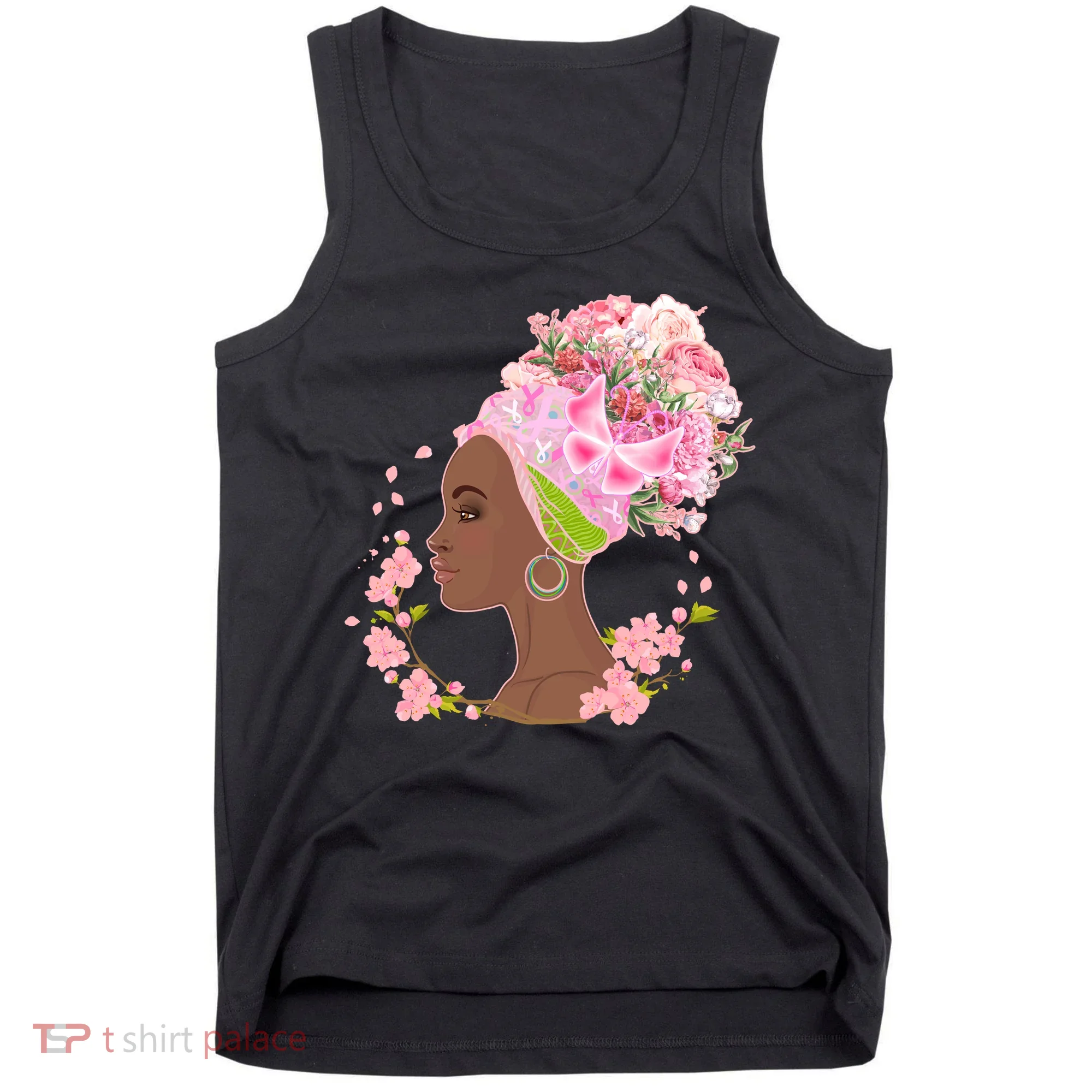Breast Cancer Awareness Pink Flower Warrior Survivor Tank Top