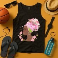 Breast Cancer Awareness Pink Flower Warrior Survivor Tank Top thumb 4