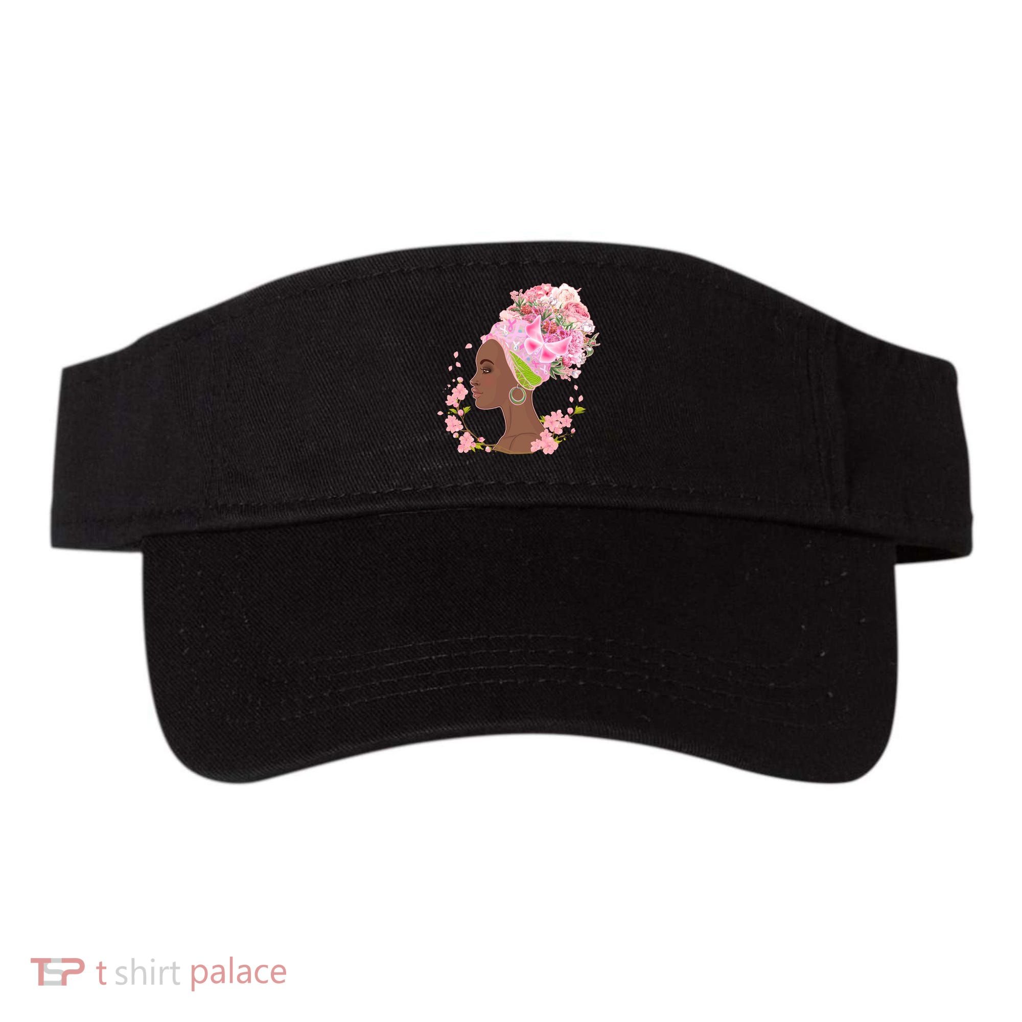 Breast Cancer Awareness Pink Flower Warrior Survivor Visor
