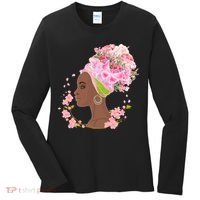 Breast Cancer Awareness Pink Flower Warrior Survivor Women's Long Sleeve Shirt thumb 0