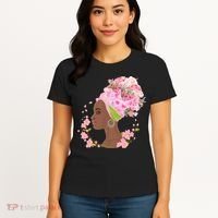 Breast Cancer Awareness Pink Flower Warrior Survivor Women's T-Shirt thumb 4