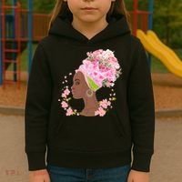 Breast Cancer Awareness Pink Flower Warrior Survivor Kids Hoodie thumb 3