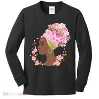 Breast Cancer Awareness Pink Flower Warrior Survivor Kids Long Sleeve Shirt thumb 0