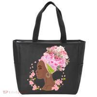 Breast Cancer Awareness Pink Flower Warrior Survivor Tote Bag thumb 0