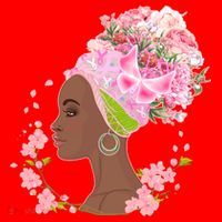 Breast Cancer Awareness Pink Flower Warrior Survivor Santa Hat thumb 1