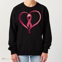 Breast Cancer Awareness Ribbon Heart Women's Sweatshirt thumb 0
