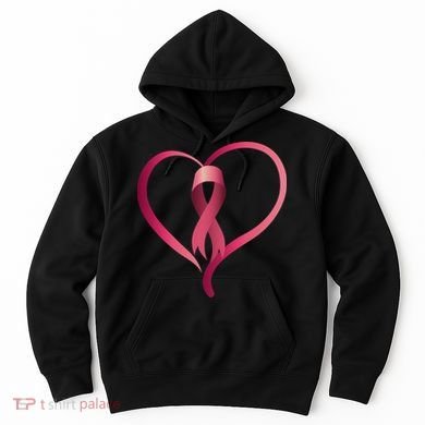 Breast Cancer Awareness Ribbon Heart Hoodie