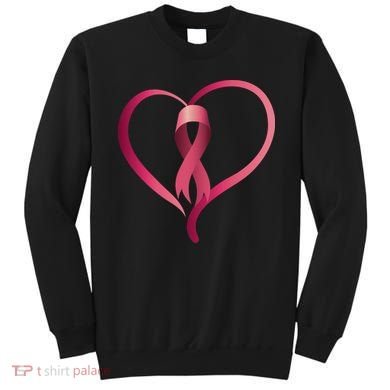 Breast Cancer Awareness Ribbon Heart Sweatshirt