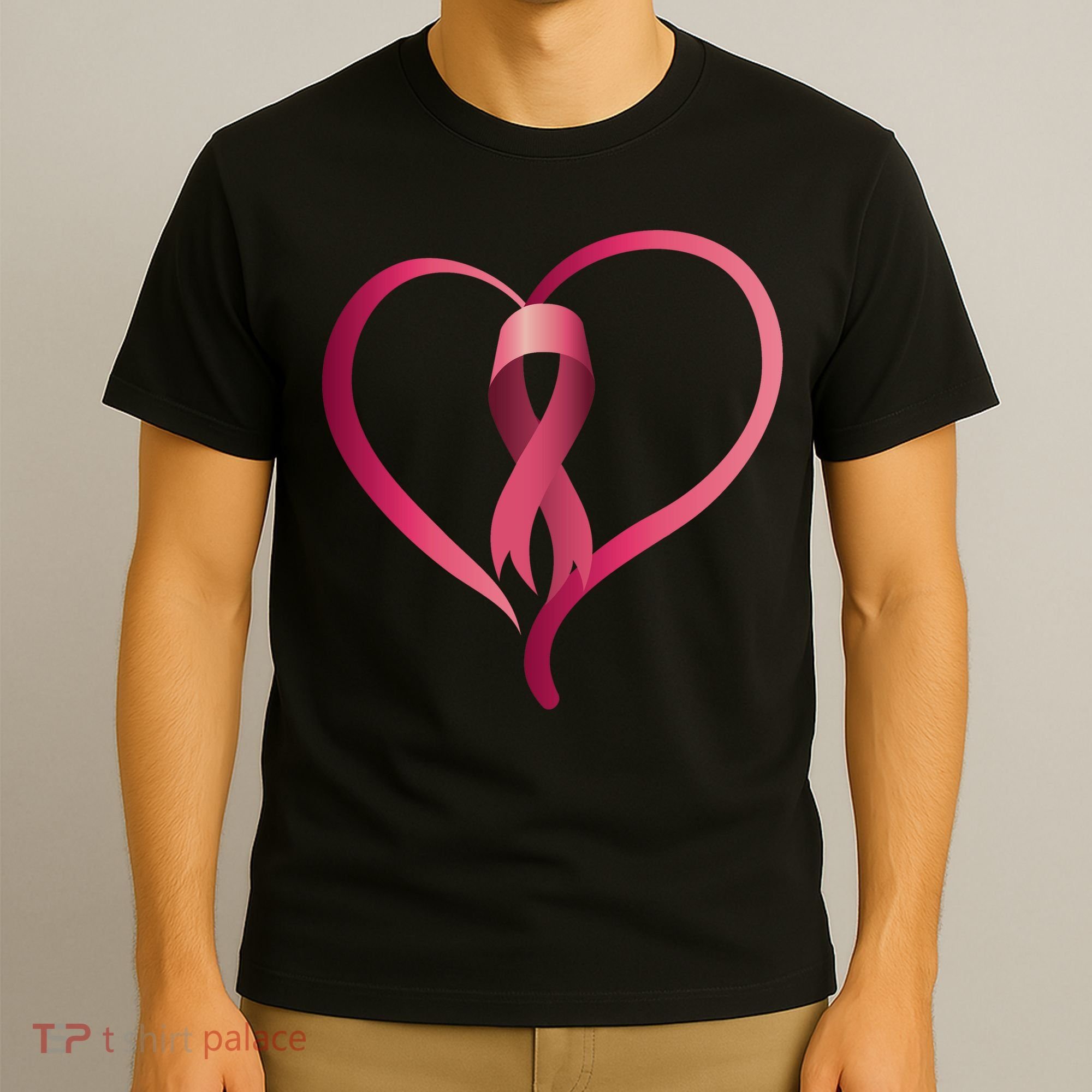 Breast Cancer Awareness Ribbon Heart T-Shirt