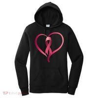 Breast Cancer Awareness Ribbon Heart Women's Hoodie thumb 0