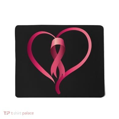 Breast Cancer Awareness Ribbon Heart Mousepad