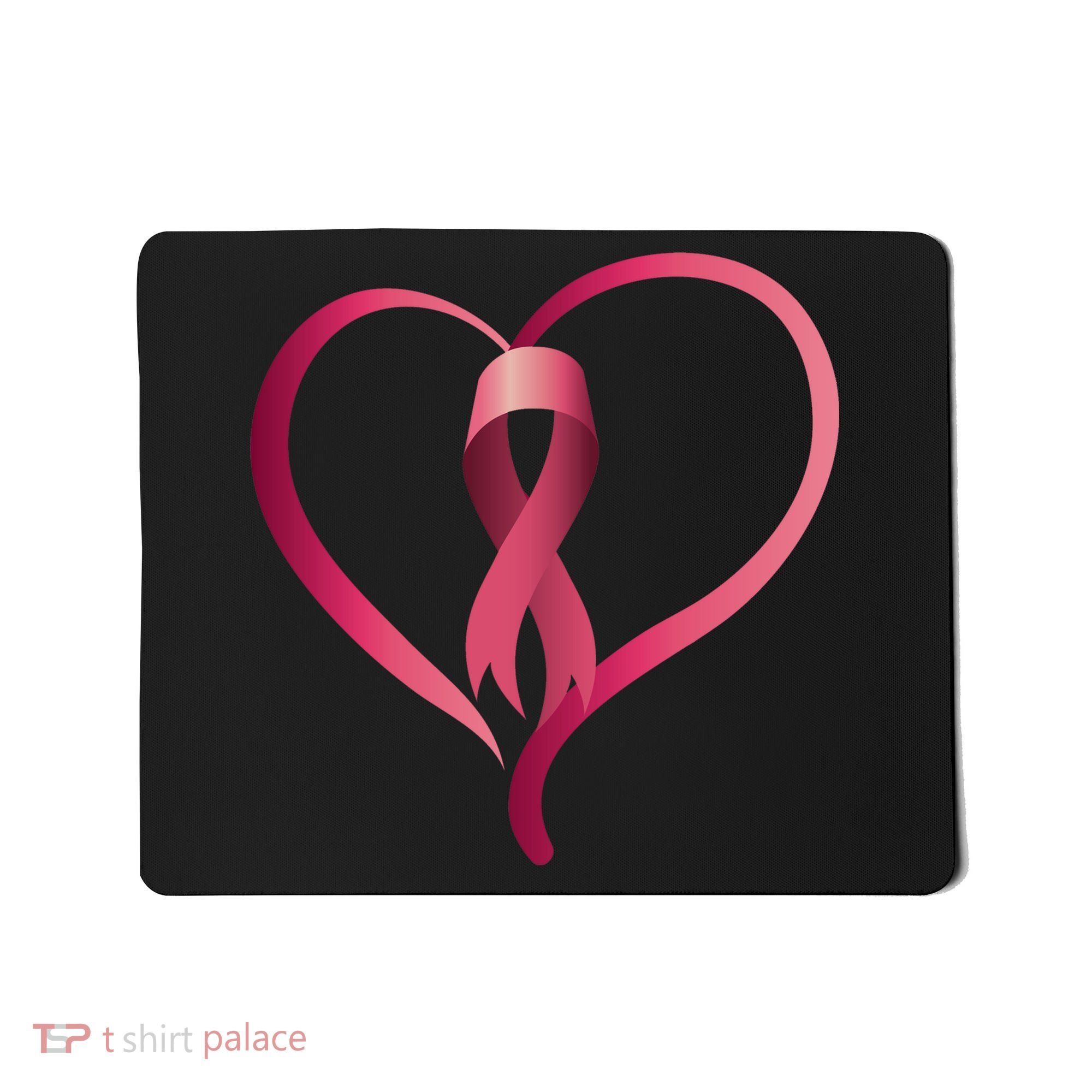 Breast Cancer Awareness Ribbon Heart Mousepad