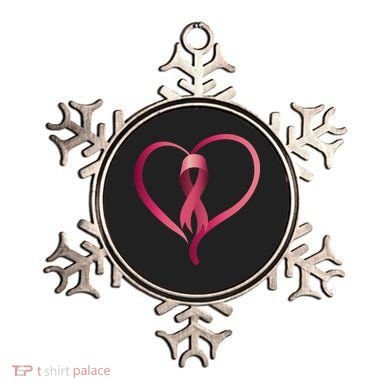 Breast Cancer Awareness Ribbon Heart Ornament