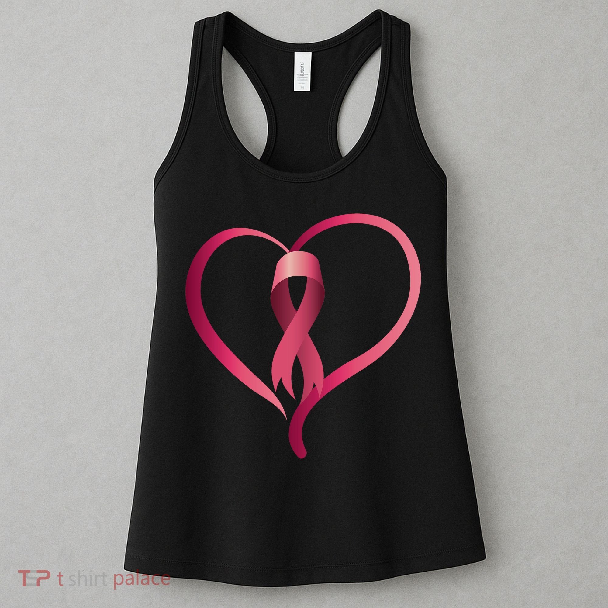 Breast Cancer Awareness Ribbon Heart Women's Tank Top