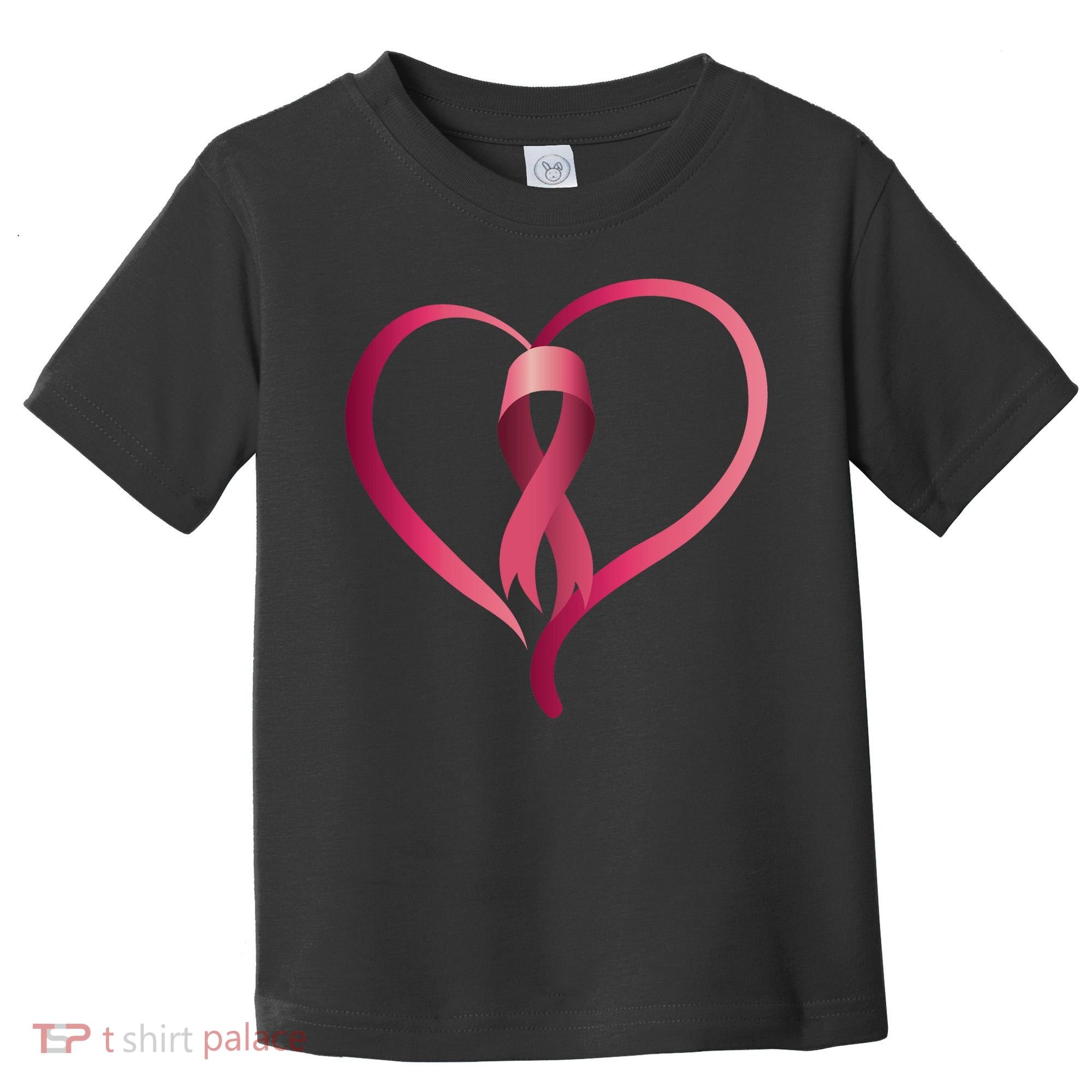 Breast Cancer Awareness Ribbon Heart Toddler T-Shirt