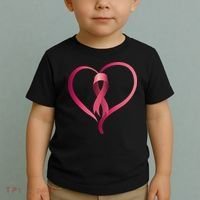 Breast Cancer Awareness Ribbon Heart Toddler T-Shirt thumb 2