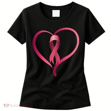 Breast Cancer Awareness Ribbon Heart Women's T-Shirt