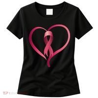 Breast Cancer Awareness Ribbon Heart Women's T-Shirt thumb 0
