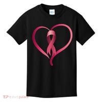 Breast Cancer Awareness Ribbon Heart Kids T-Shirt thumb 0