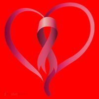 Breast Cancer Awareness Ribbon Heart Santa Hat thumb 1