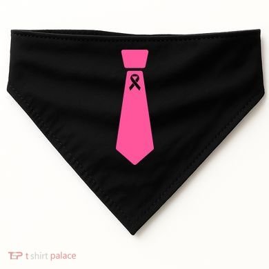 Breast Cancer Awareness Ribbon Tie USA-Made Doggie Bandana