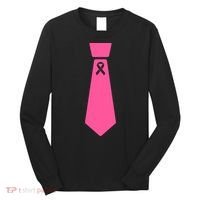 Breast Cancer Awareness Ribbon Tie Long Sleeve Shirt thumb 0