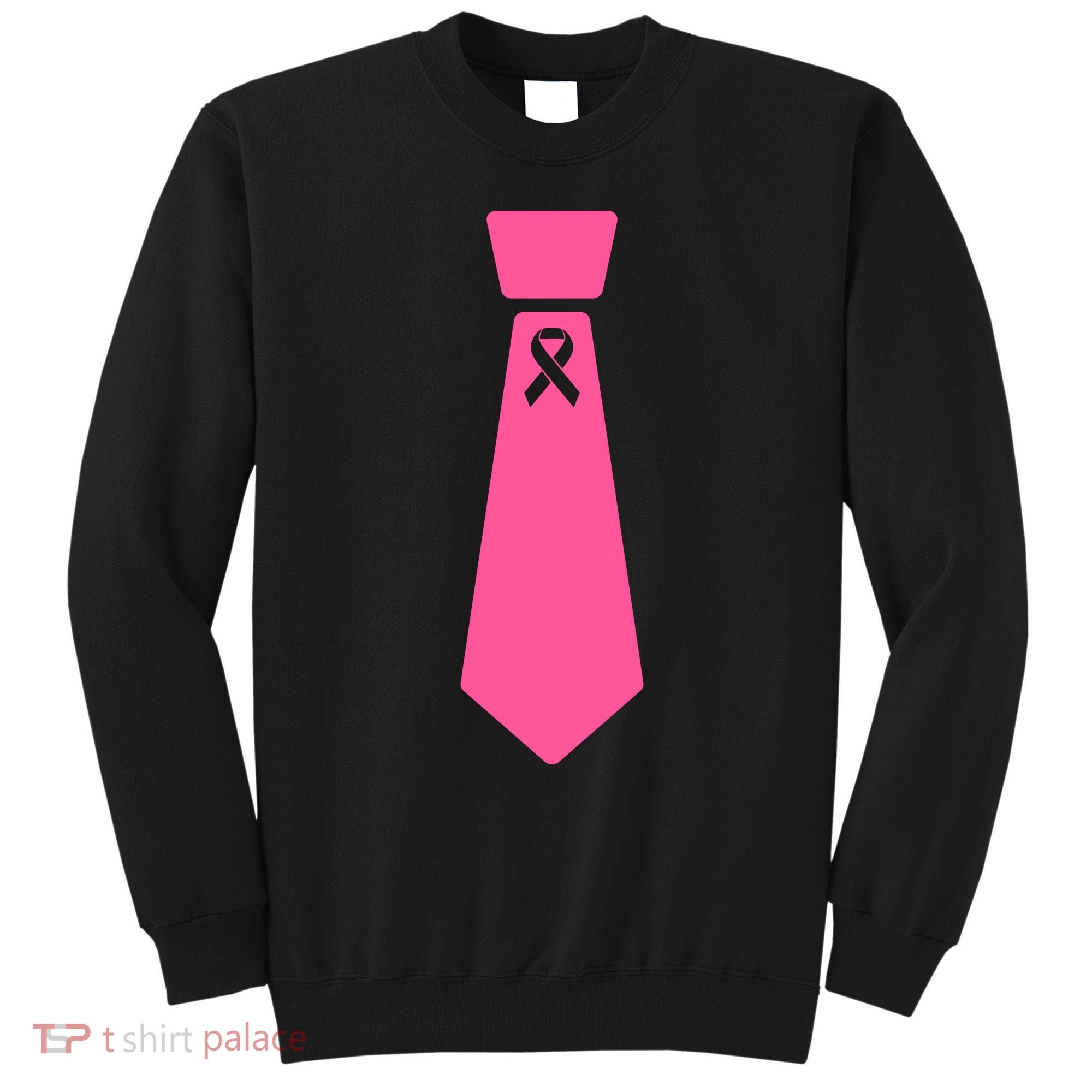 Breast Cancer Awareness Ribbon Tie Sweatshirt