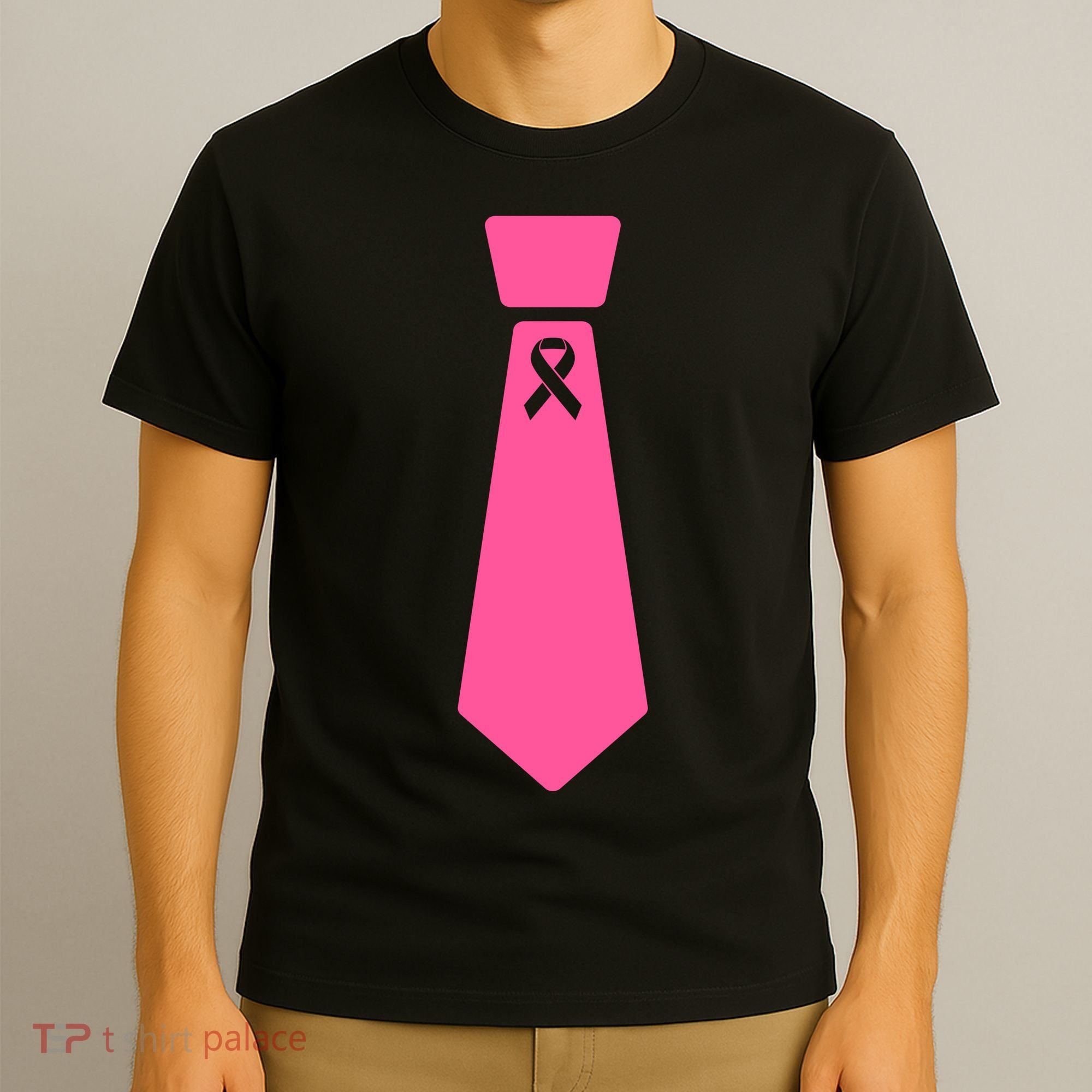 Breast Cancer Awareness Ribbon Tie T-Shirt