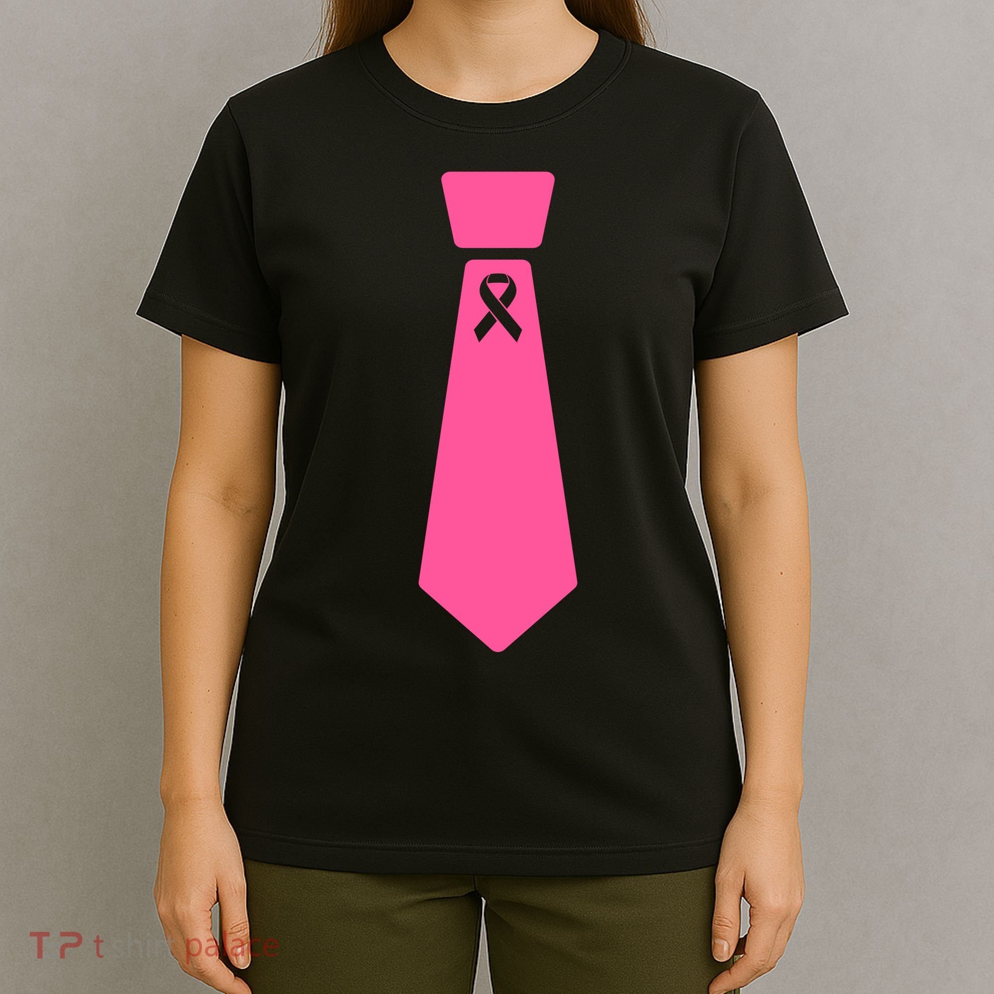 Breast Cancer Awareness Ribbon Tie T-Shirt