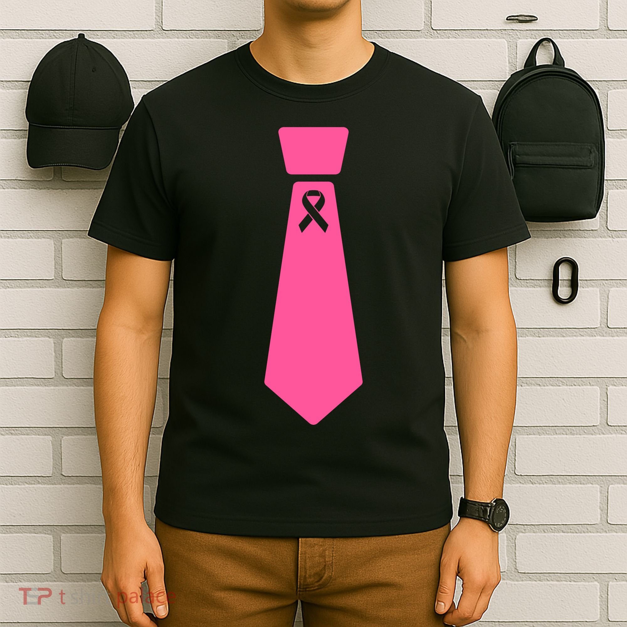 Breast Cancer Awareness Ribbon Tie T-Shirt