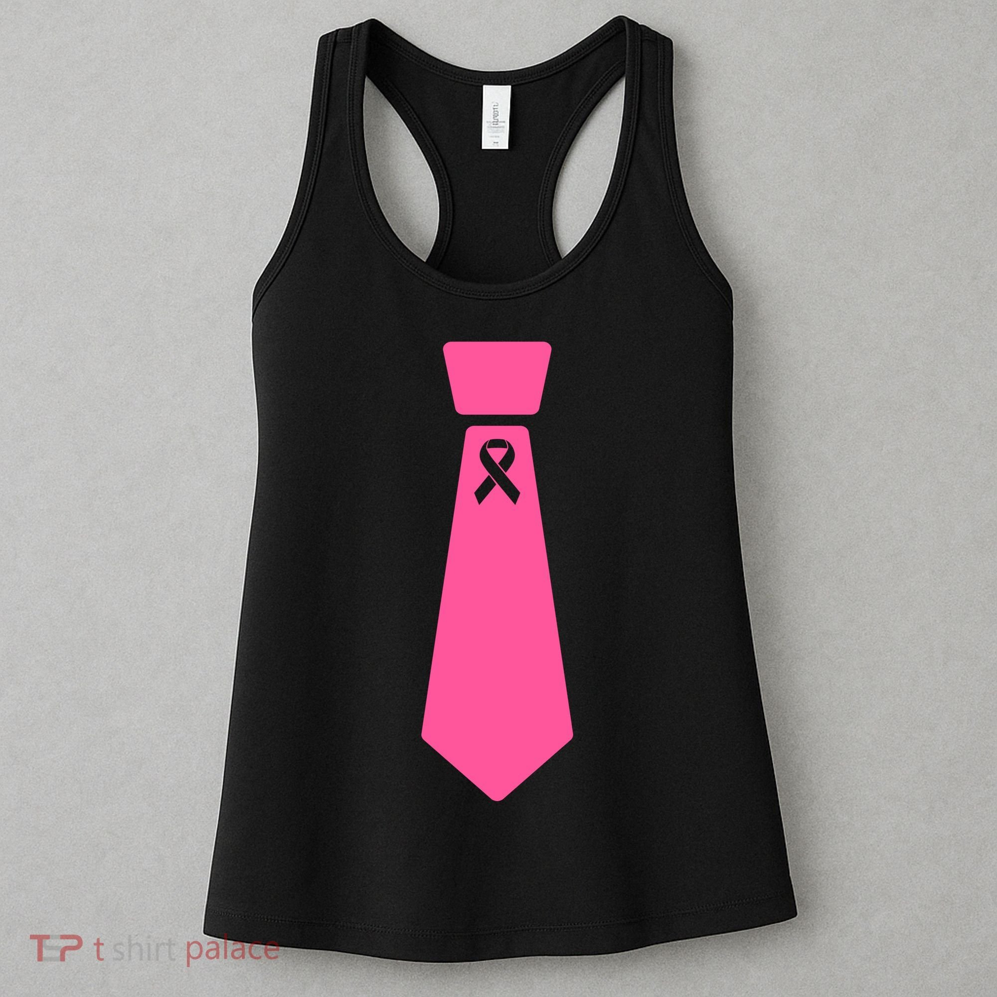 Breast Cancer Awareness Ribbon Tie Women's Tank Top