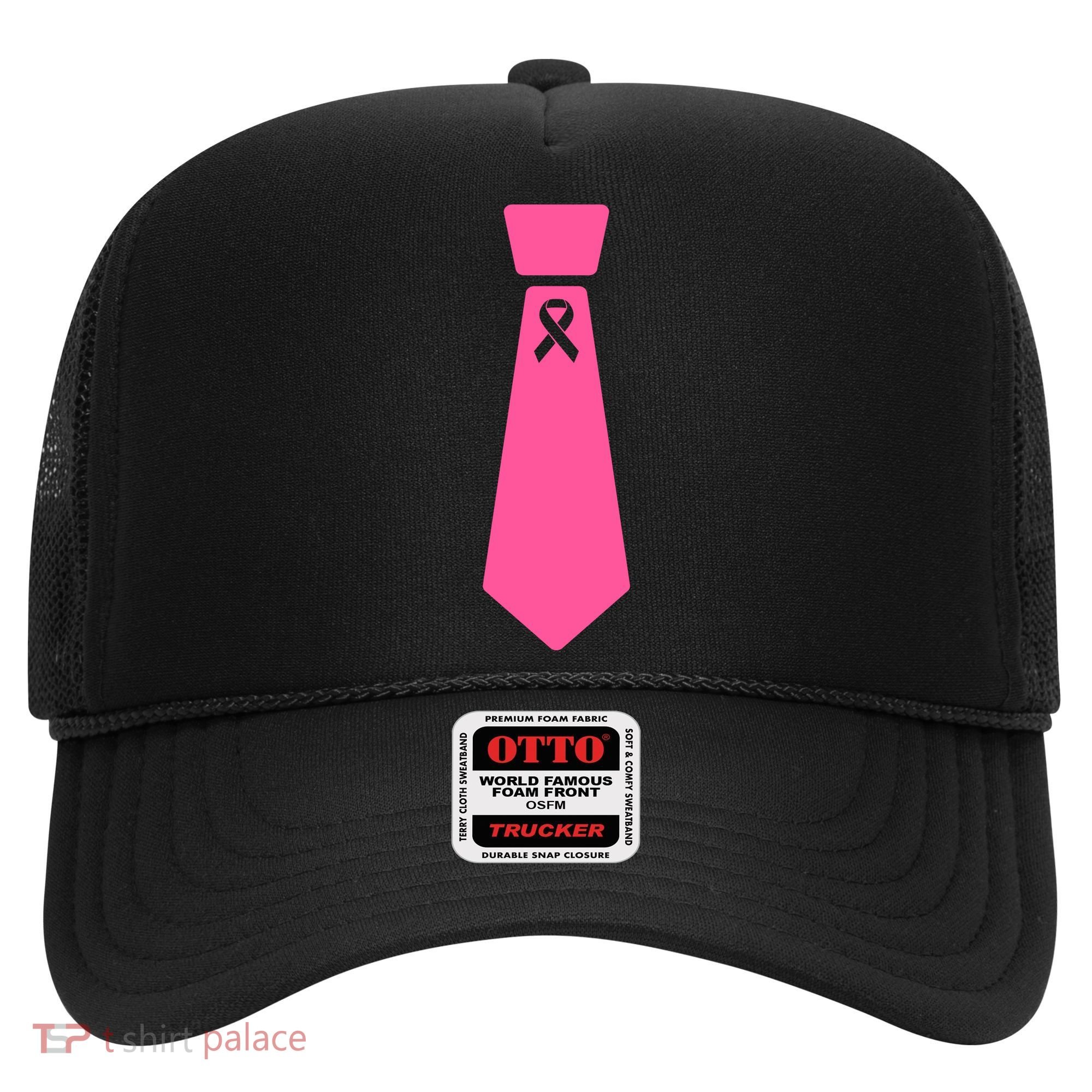 Breast Cancer Awareness Ribbon Tie Hat