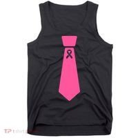 Breast Cancer Awareness Ribbon Tie Tank Top thumb 0