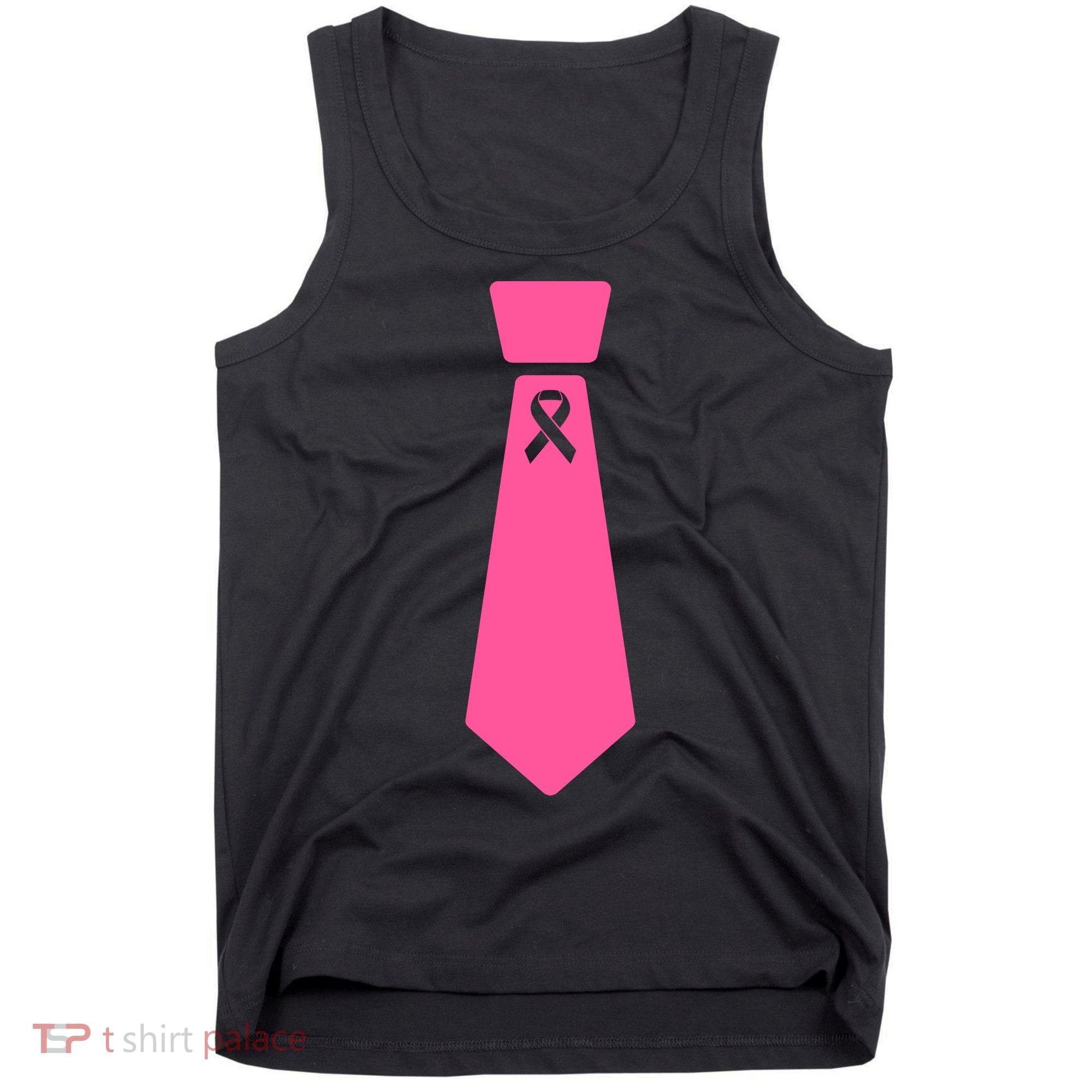 Breast Cancer Awareness Ribbon Tie Tank Top