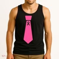 Breast Cancer Awareness Ribbon Tie Tank Top thumb 3