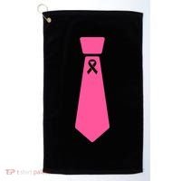 Breast Cancer Awareness Ribbon Tie Golf Towel thumb 0